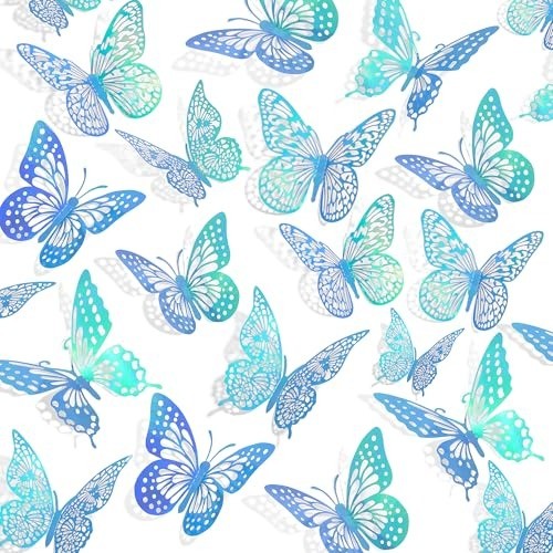 Gorgeous 3D Metallic Butterfly Wall Stickers – 48 Pcs for Kids & Celebrations