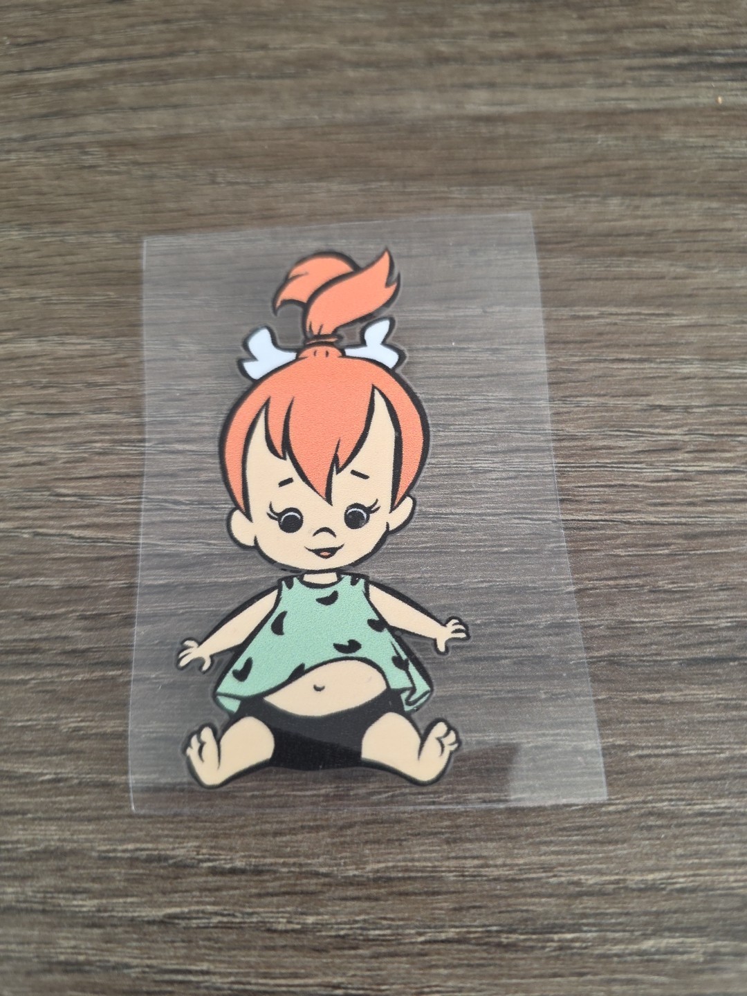 Flintstones Bam Bam Cartoon UV DTF Raised Decal Sticker Waterproof 2inx 3in