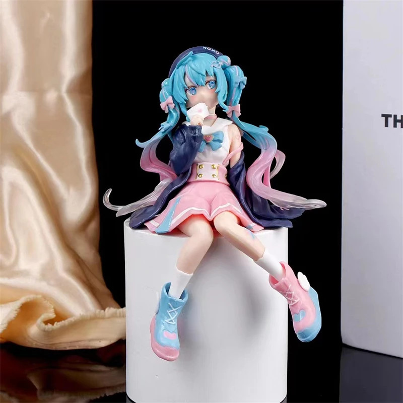 Kawaii Hatsune Miku Anime Figure Toys 11cm Neko T-Shirt Ver. PVC Action Figurine
