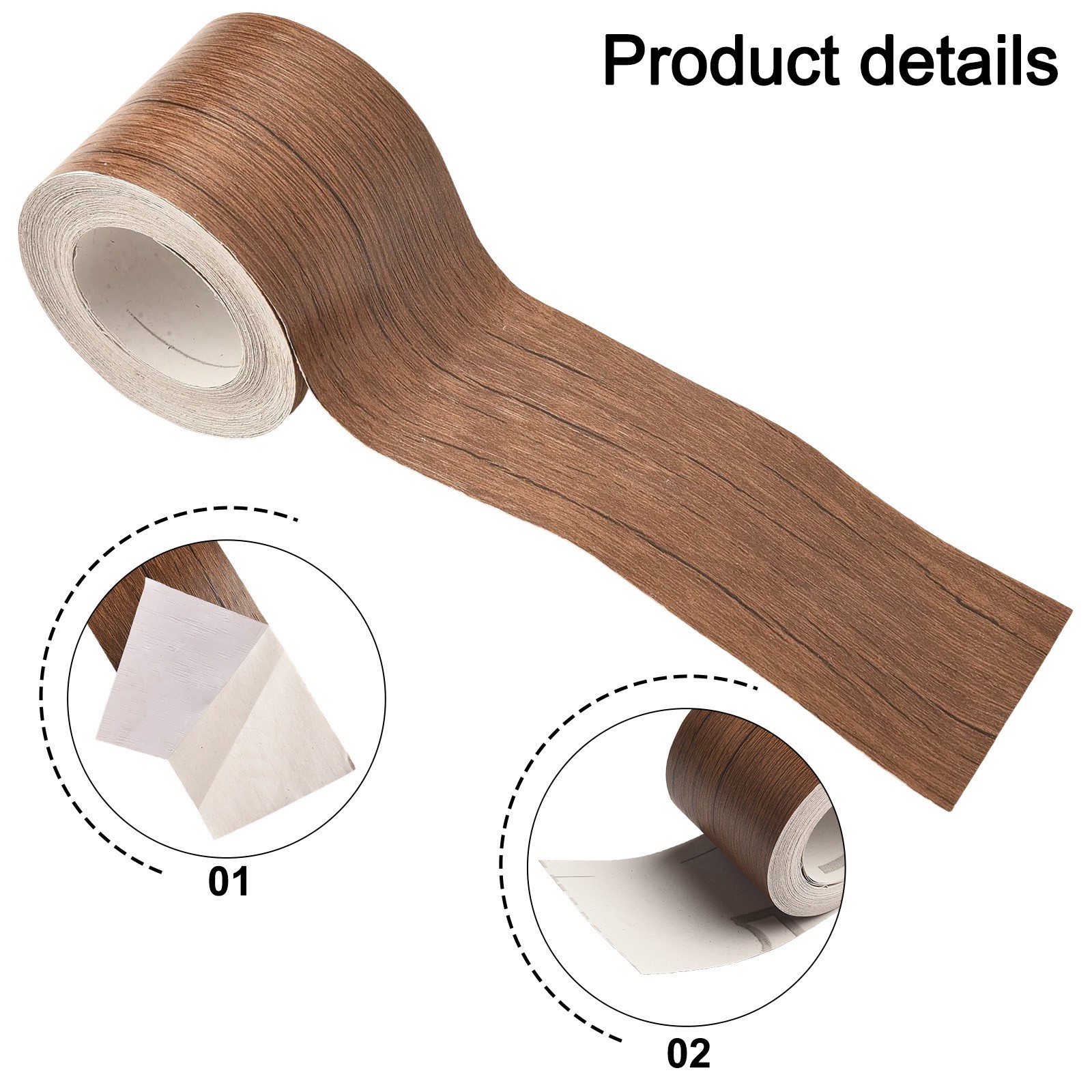 Smooth Application of Multi Color Wooden Texture Skirting Stickers Set