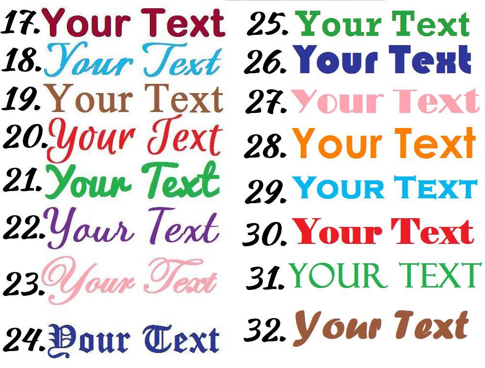 CUSTOM Vinyl Lettering Decal Personalized Sticker Window Wall Text City Name