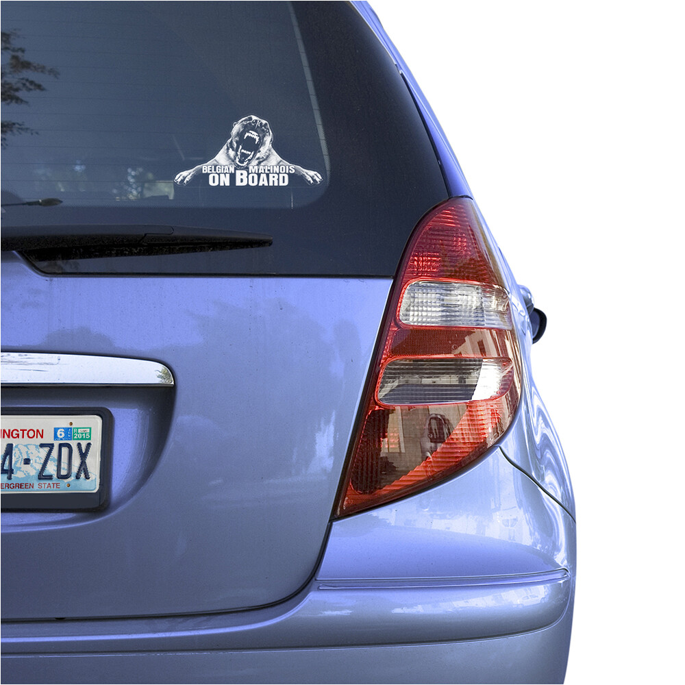 BELGIAN MALINOIS CLEAR VINYL DECAL STICKER FOR CAR/TRUCK WINDOW,DOG WARNING SIGN