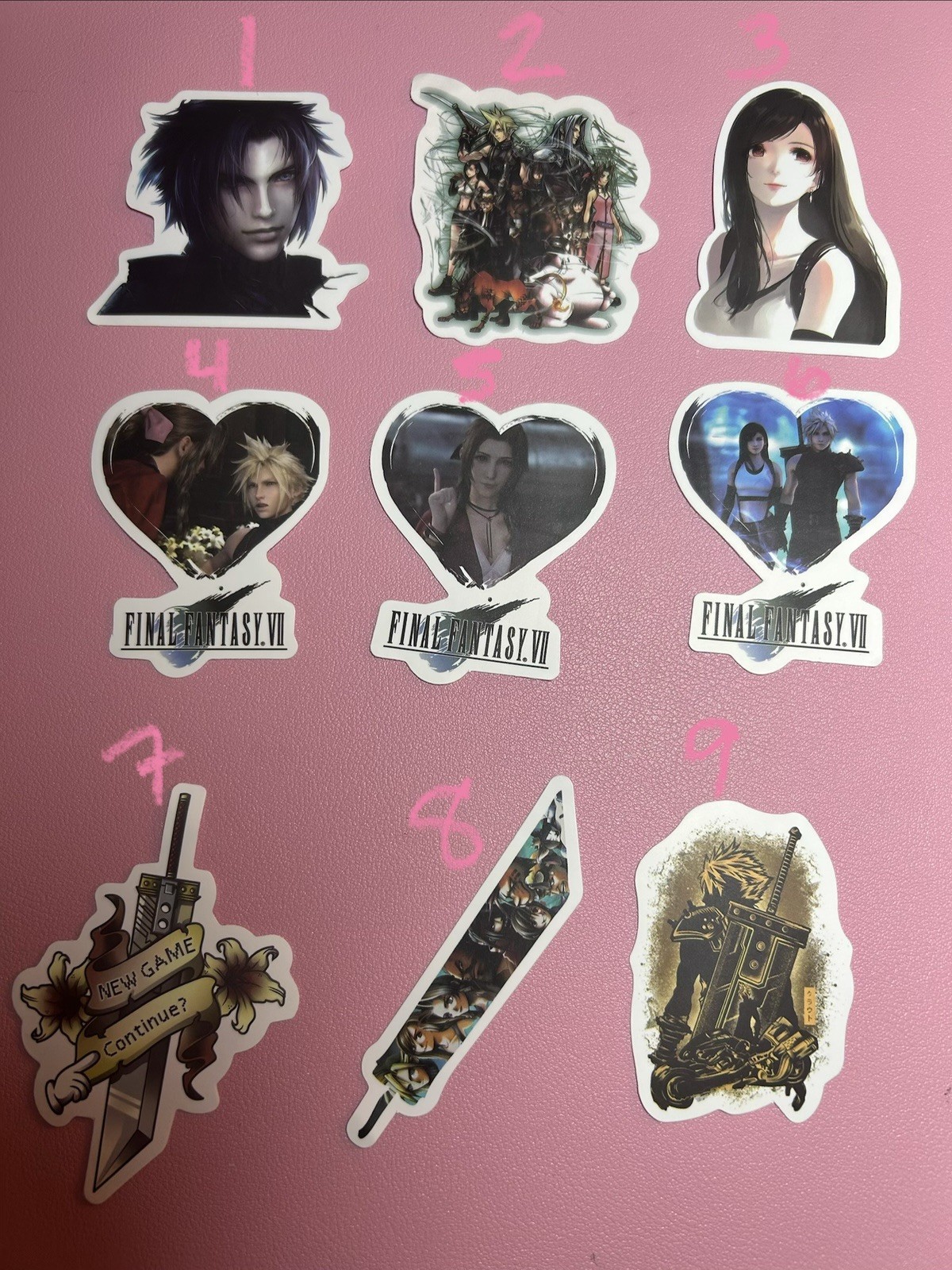 Final Fantasy, Death Note And More Anime Stickers