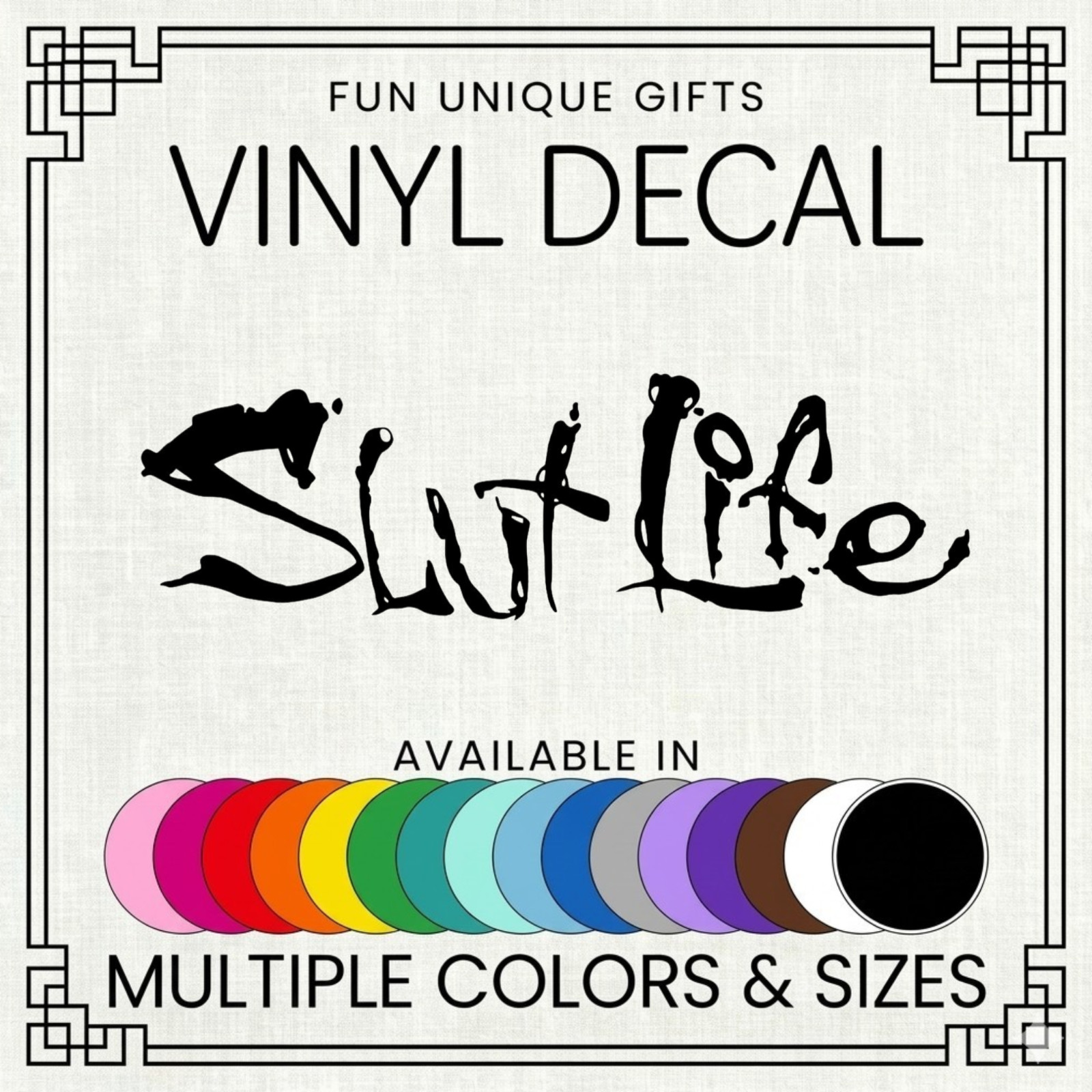 Slut Life (Salt Life) Vinyl Decal Sticker -Multiple Colors & Sizes- SHIPS FREE!