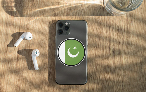 Pakistan Flag Circle Sticker Decal