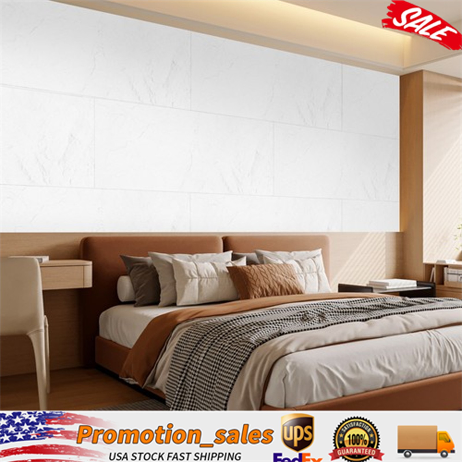 Faux Stone Wall Panels Decor 4PCS PU Panel for Interior Decoration Home/Office