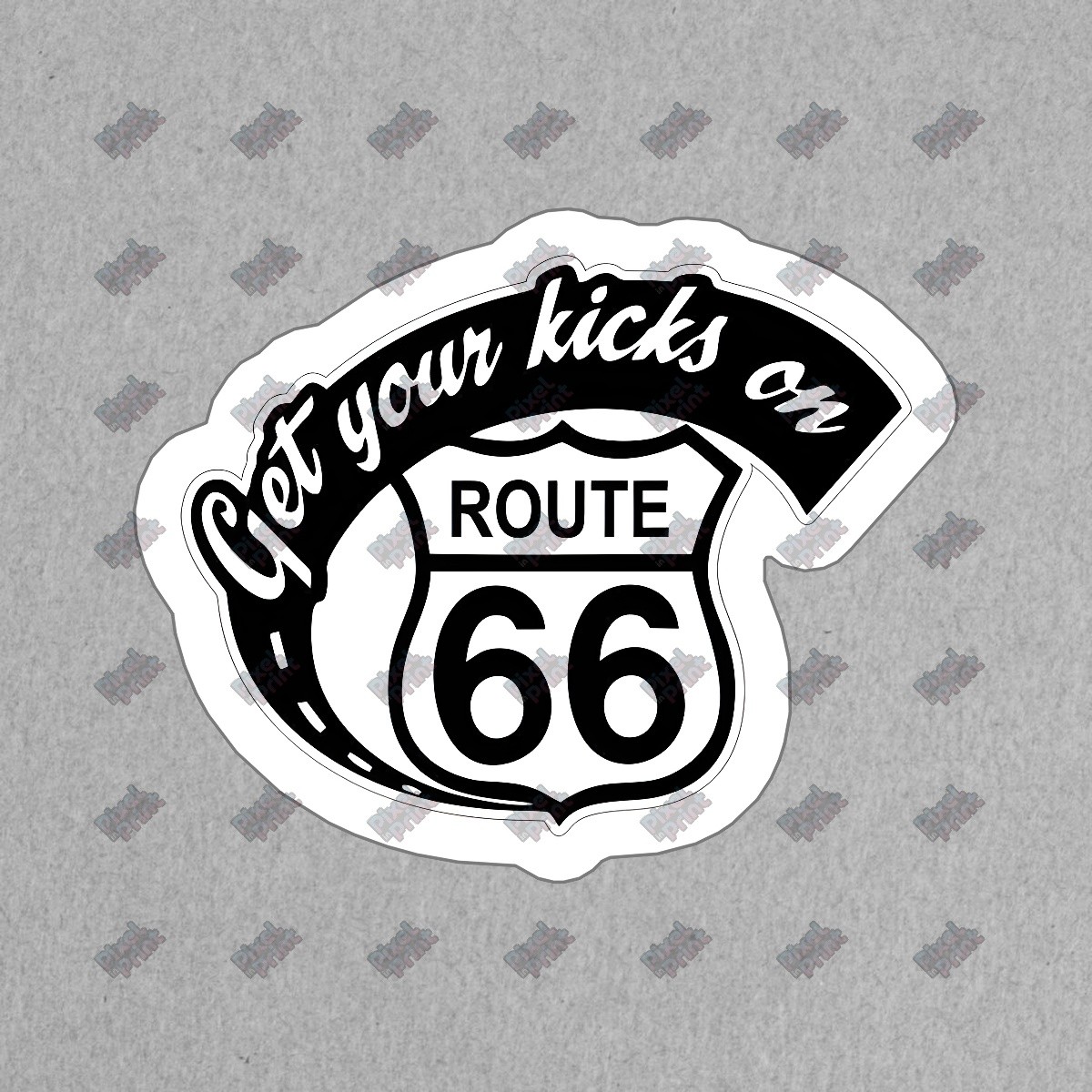 Vintage Route 66 Vinyl Sticker Get Your Kicks on Route 66 Decal Retro #773700