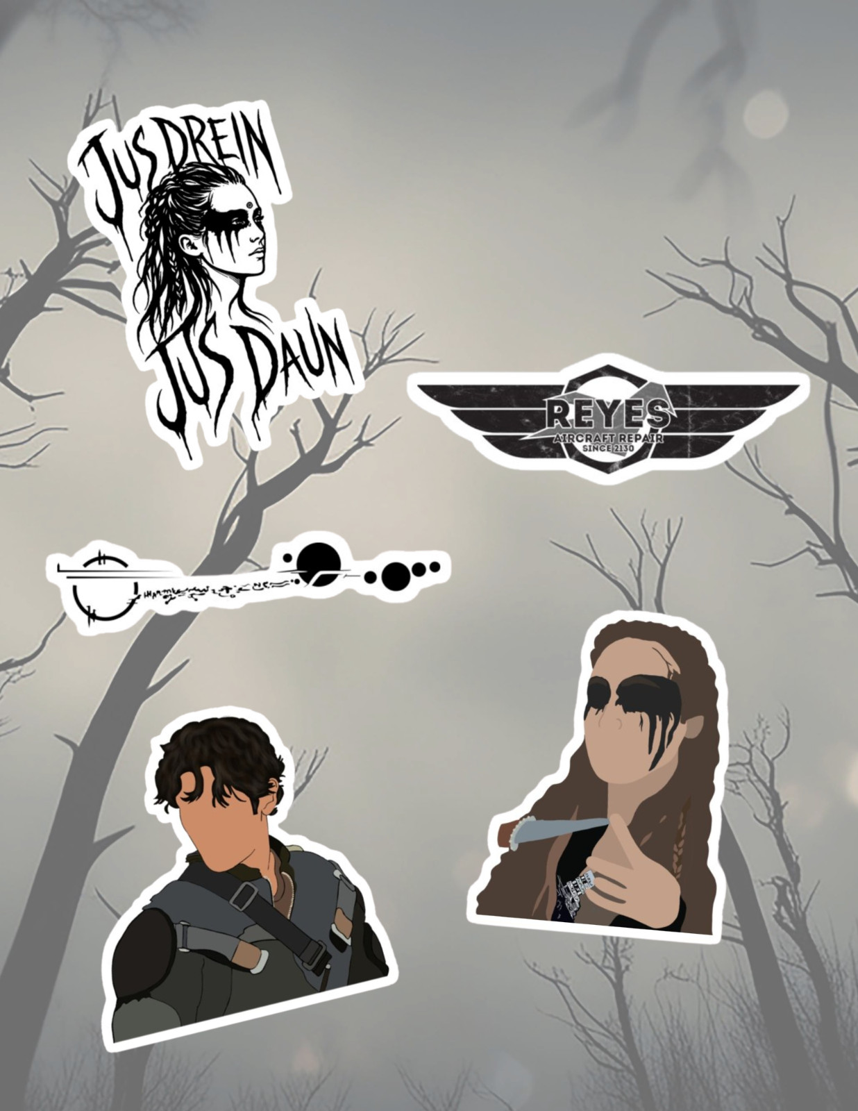 The 100 TV 4pc Sticker Pack