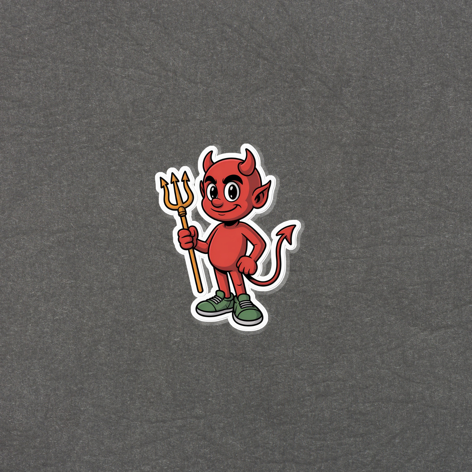 Cute Red Devil Cartoon Sticker Laptop Decal #6465