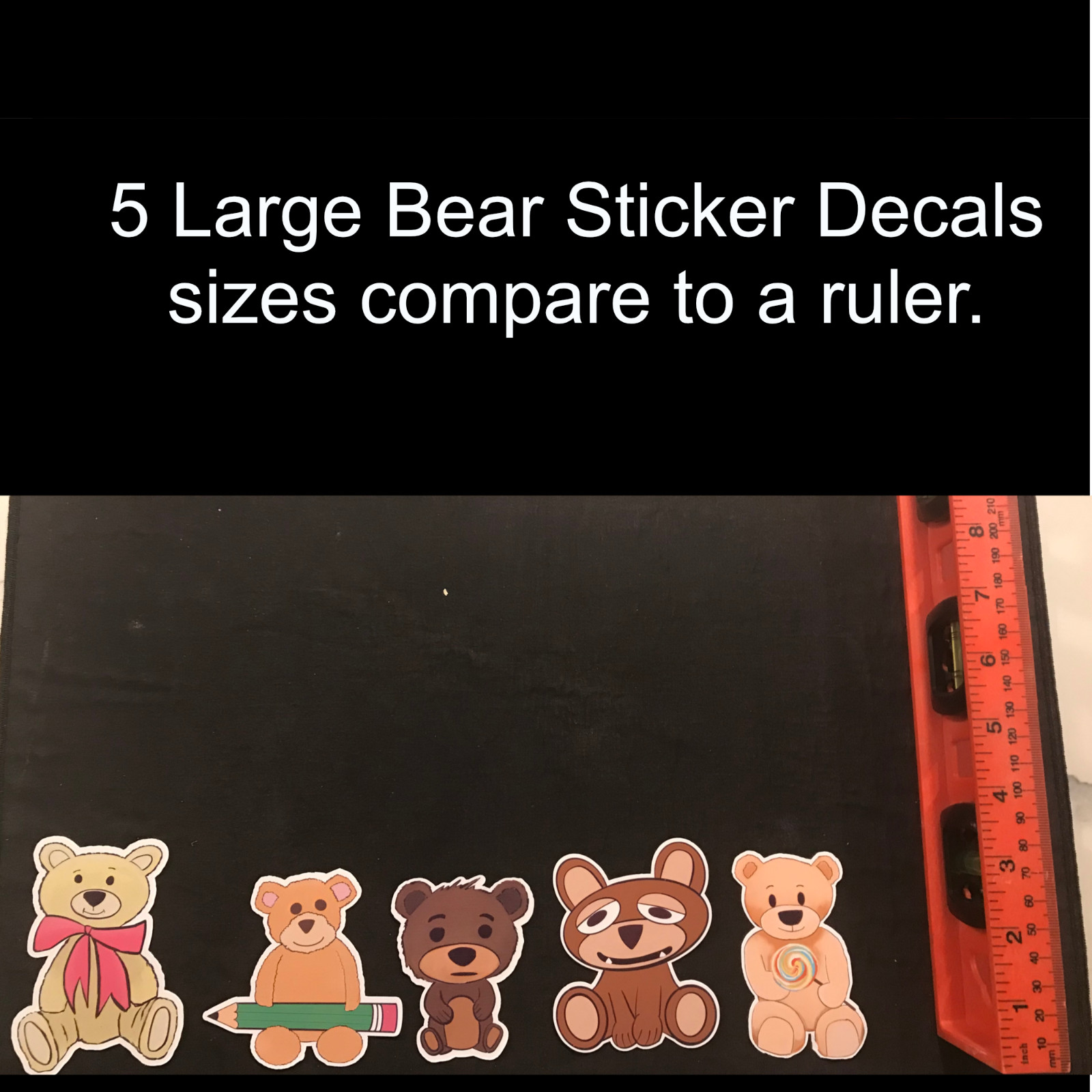 Large Teddy Bear Decal Stickers (2-5 inches)