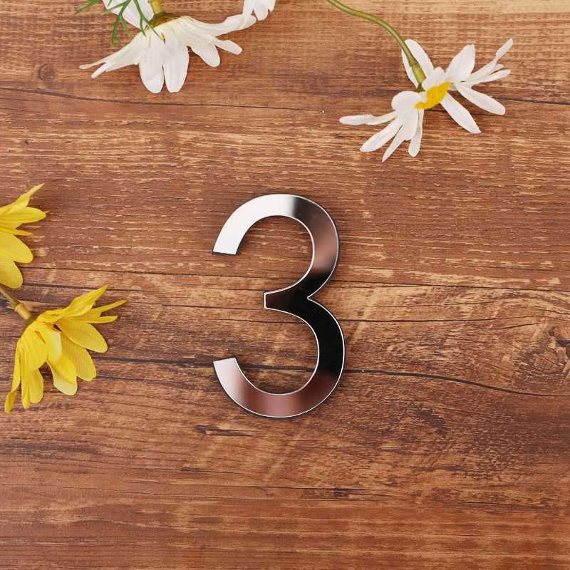 Wall Stickers Home Decoration Numerals Decor Acrylic Mirror Word Arabic Eva