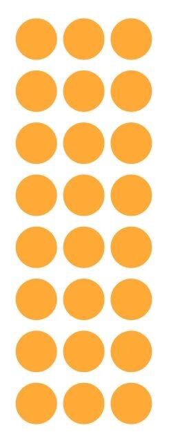 1" Light Orange Round Label Dots Stickers Color Coding Inventory 1 Inch Dot
