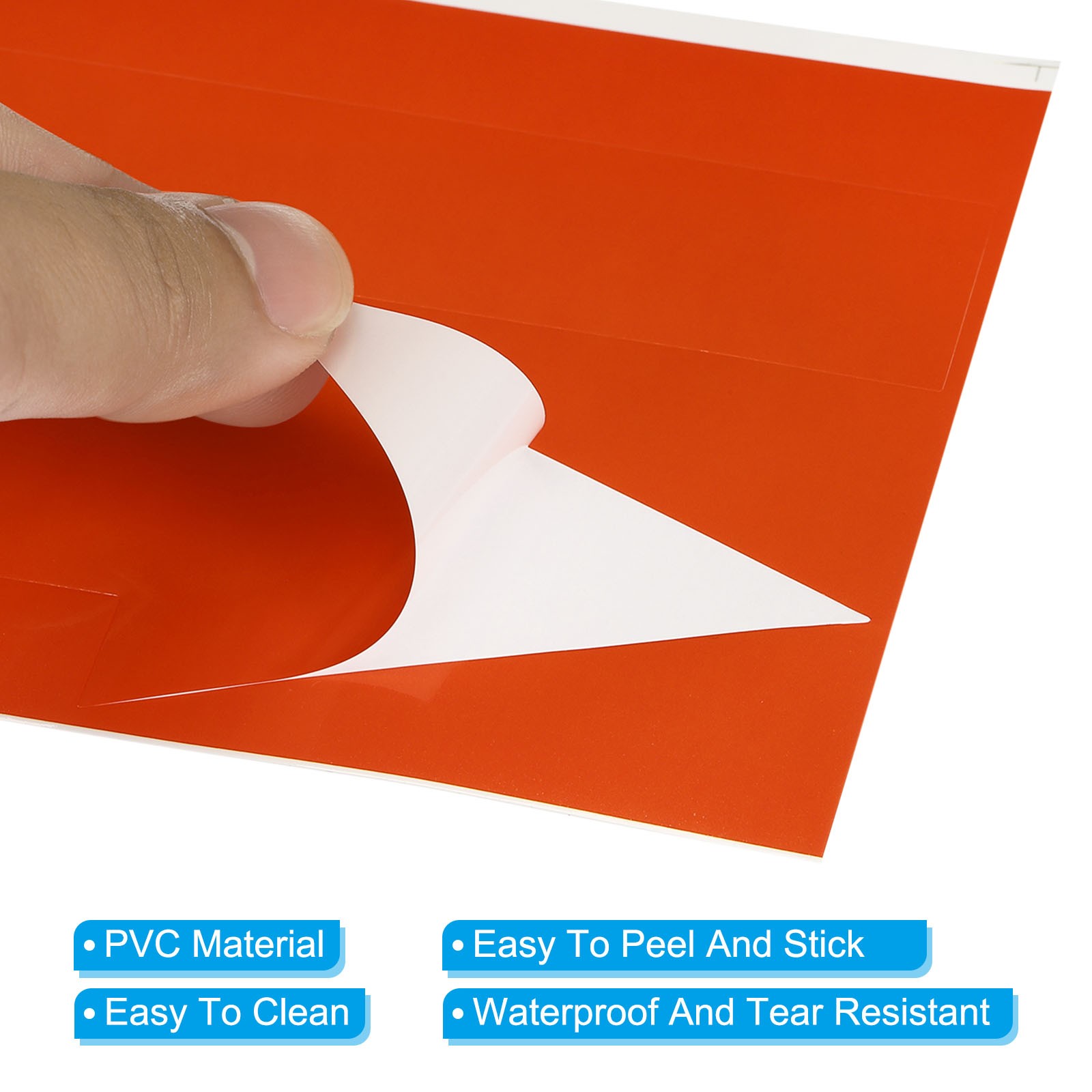 30Pcs 8"x2" Arrow Sticker Adhesive Large Arrow Sign Orange