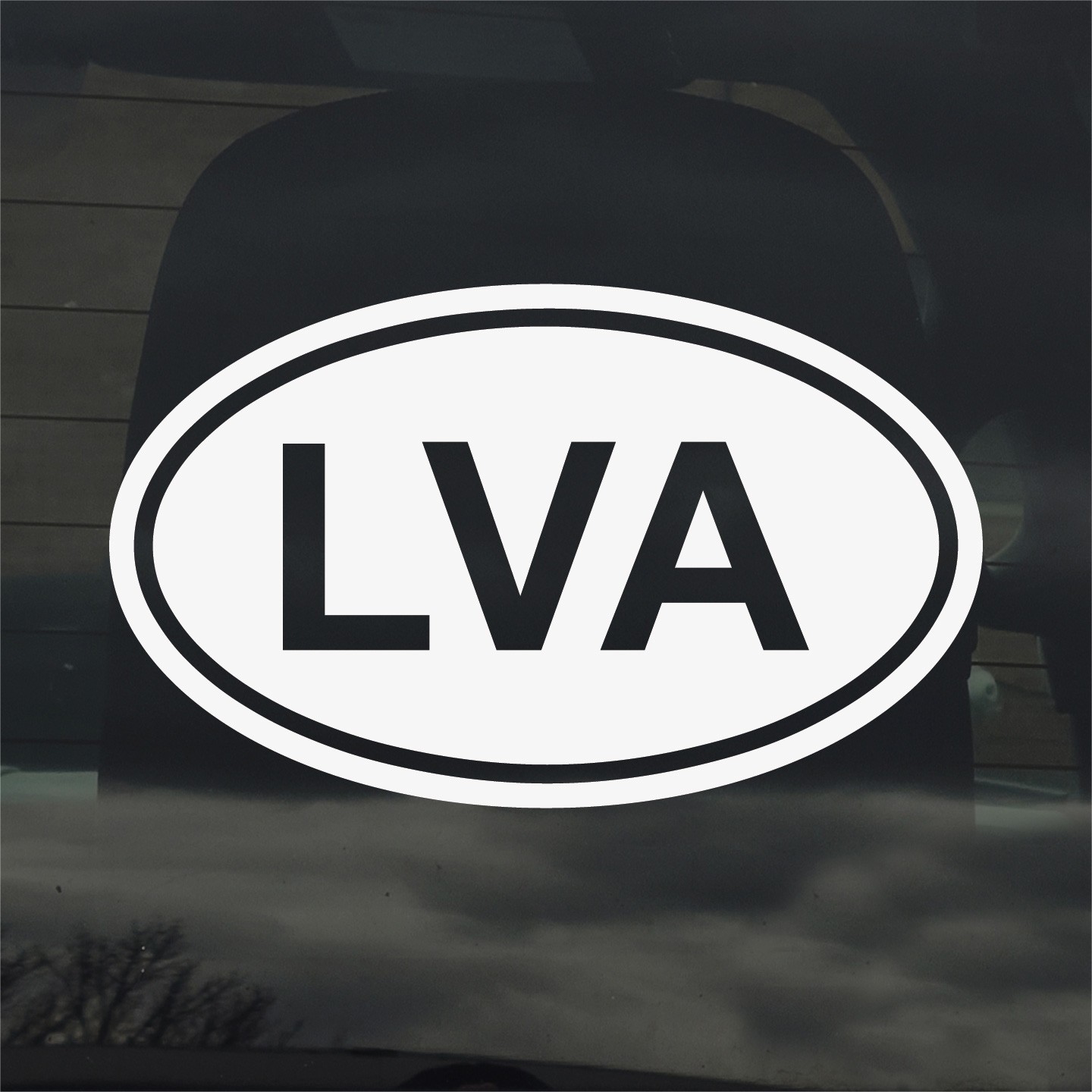 Latvia LVA Oval Country Code Vinyl Decal Sticker for Car Window Laptop & Gifts