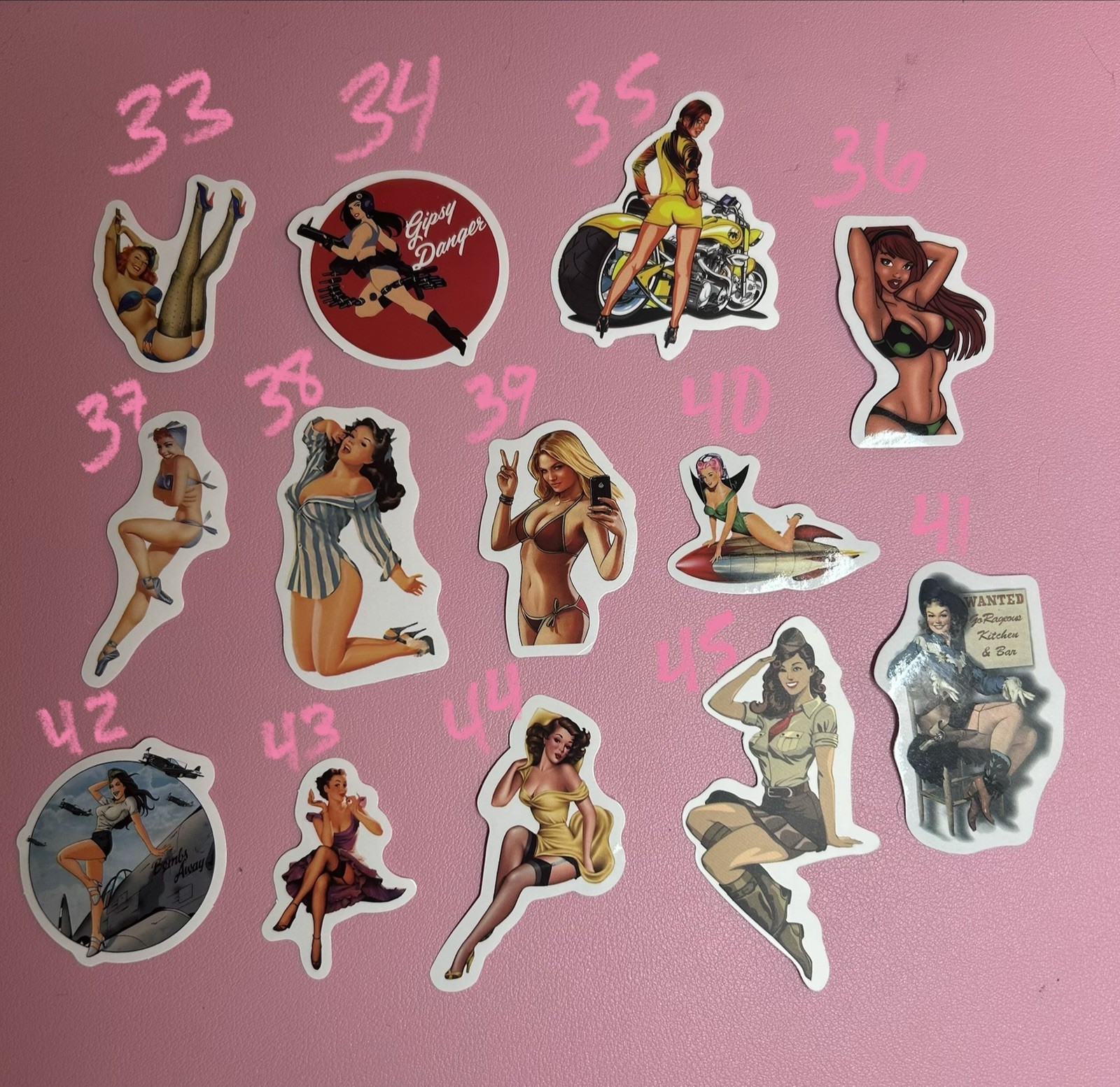 Pinup Girls And More Stickers