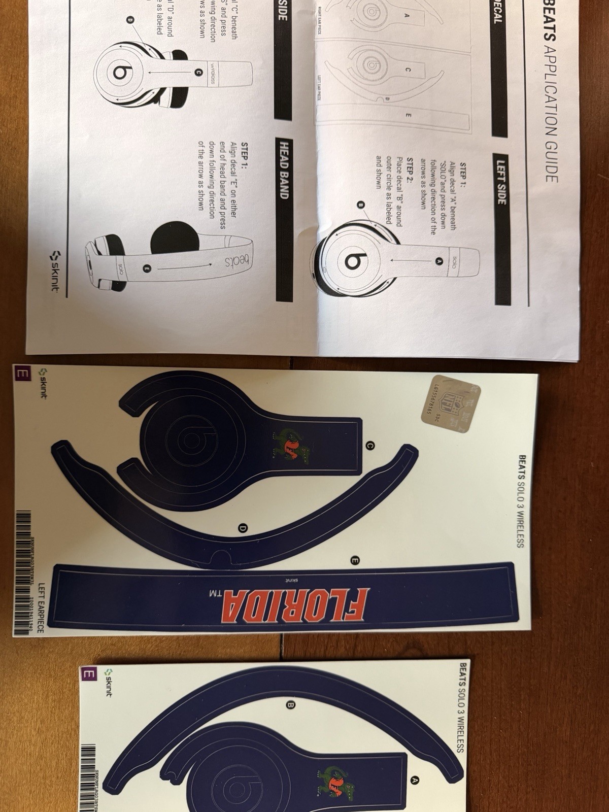 Skinit Florida Gators Vinyl Sticker Decal for Beats Solo 3 Wireless Headphones