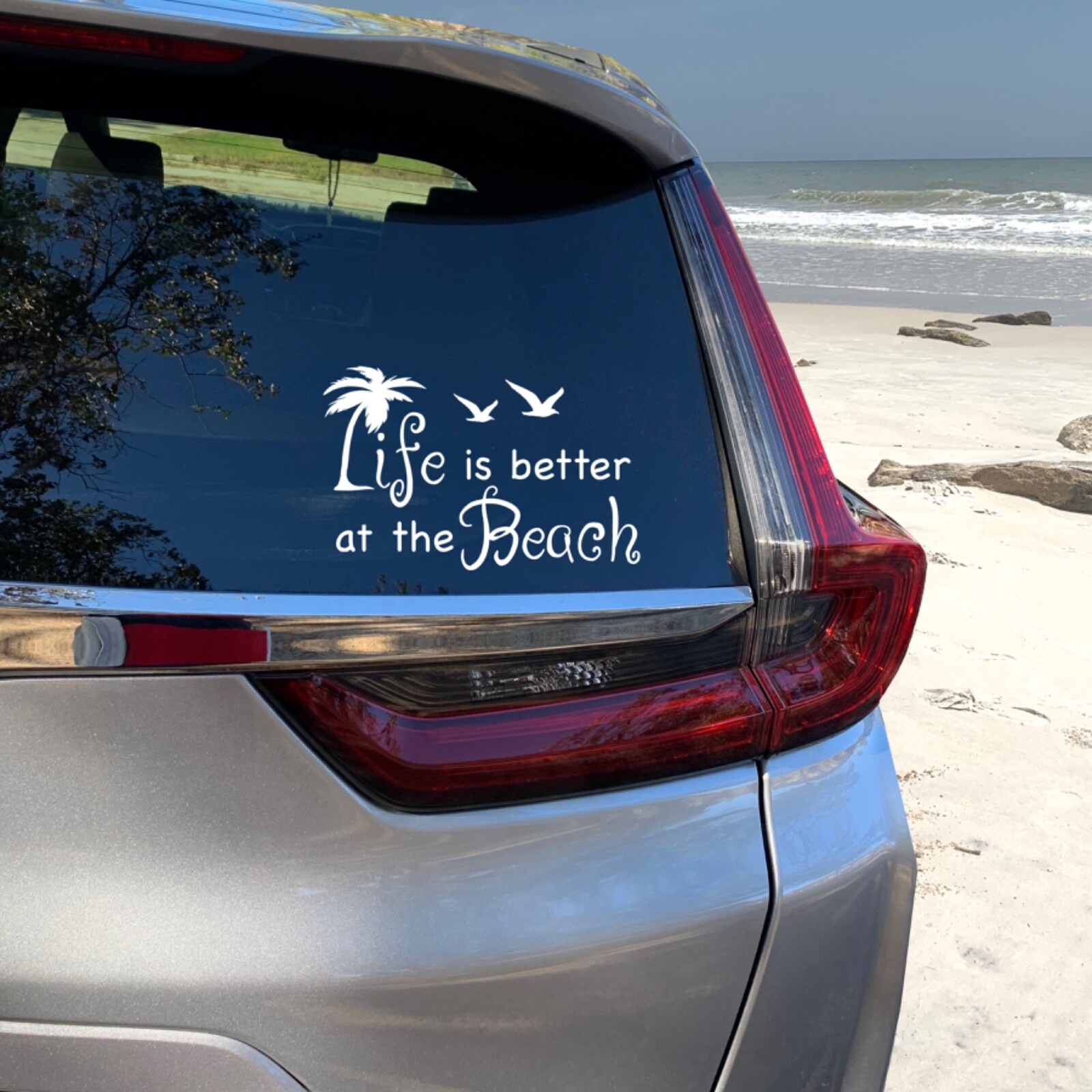 Life is Better at the Beach Decal. Beach Car Decal. Palm Tree Decal. Beach SVG.