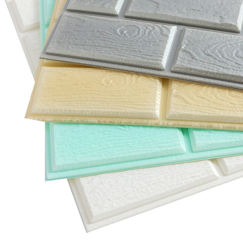 10PCS Self-Adhesive Foam Wall Sticker Panel Waterproof Tile Wallpaper Room Decor
