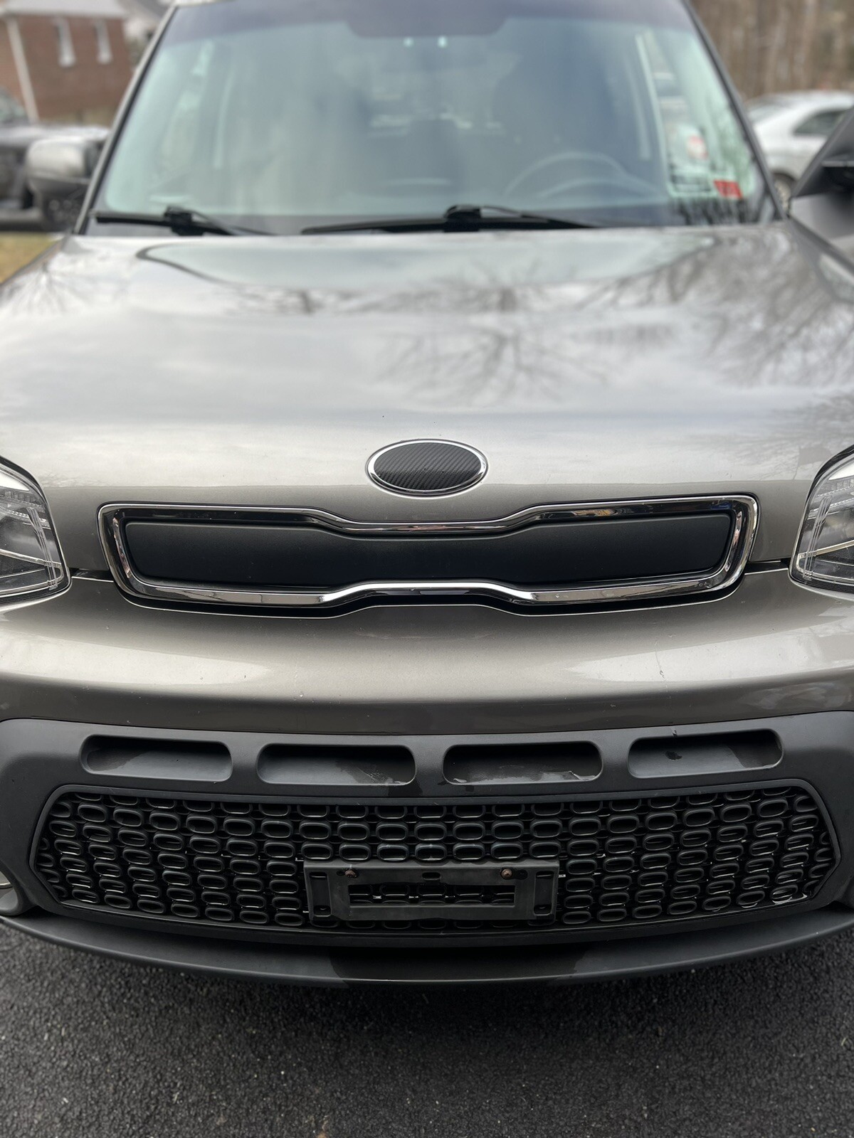 Carbon Fiber Emblem overlay decal Decals graphics fit any 2014 2015 Kia Soul