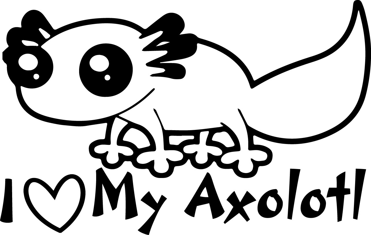 5" Axolotl Decal Sticker Car Window Wall Graphic Pet Fish Lizard Love Decor Home