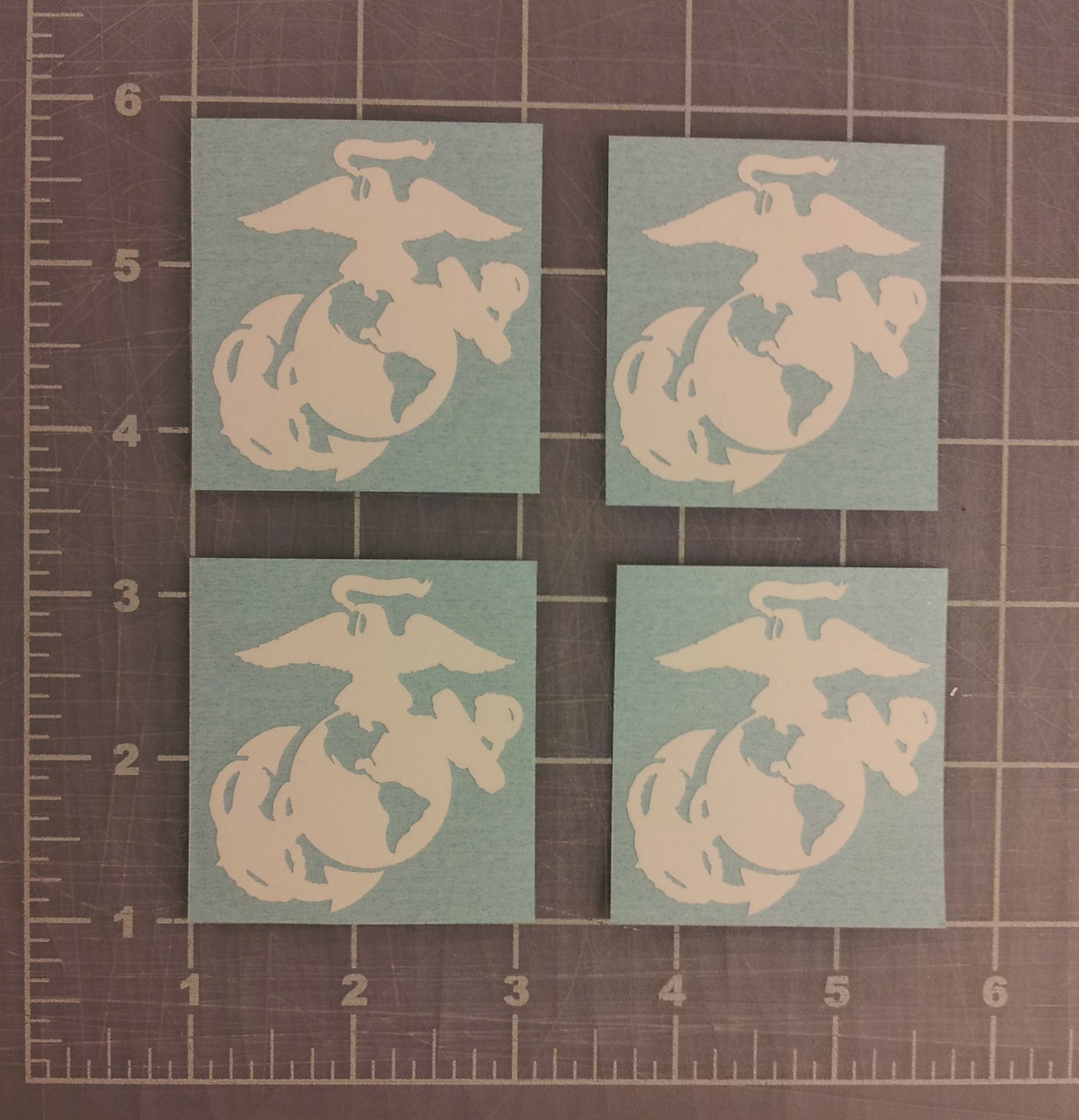 4 Little EGA Stickers USMC Eagle Globe Anchor Decals Marine Corps Veteran