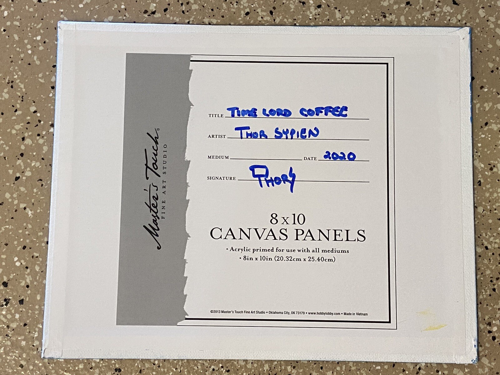 Handcrafted Doctor Who Time Lord Coffee Vinyl On Canvas 8×10 Signed Artwork
