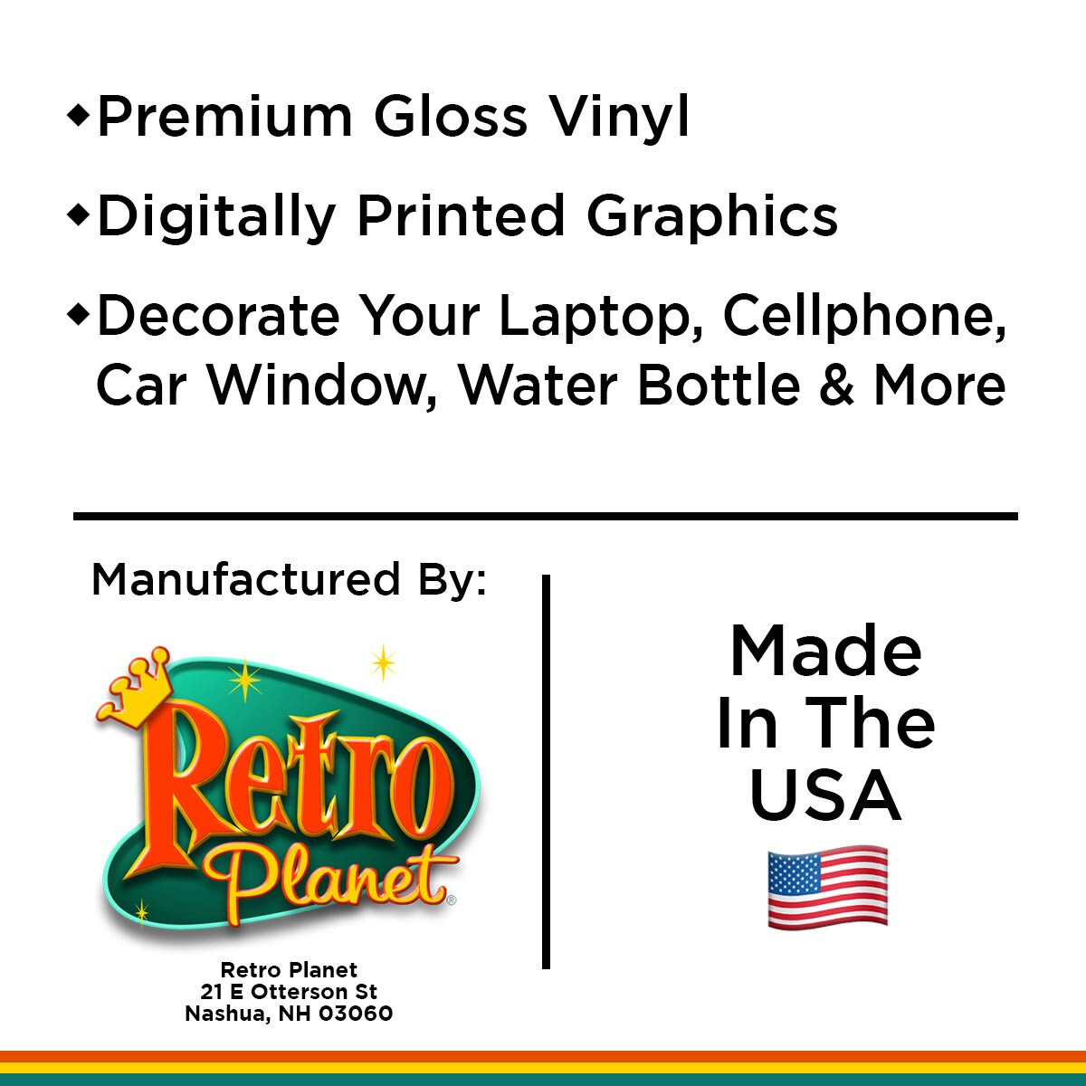 Vinyl Sticker, Retro Planet Recording Studio Music Decal