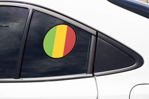 Mali Flag Circle Sticker Decal