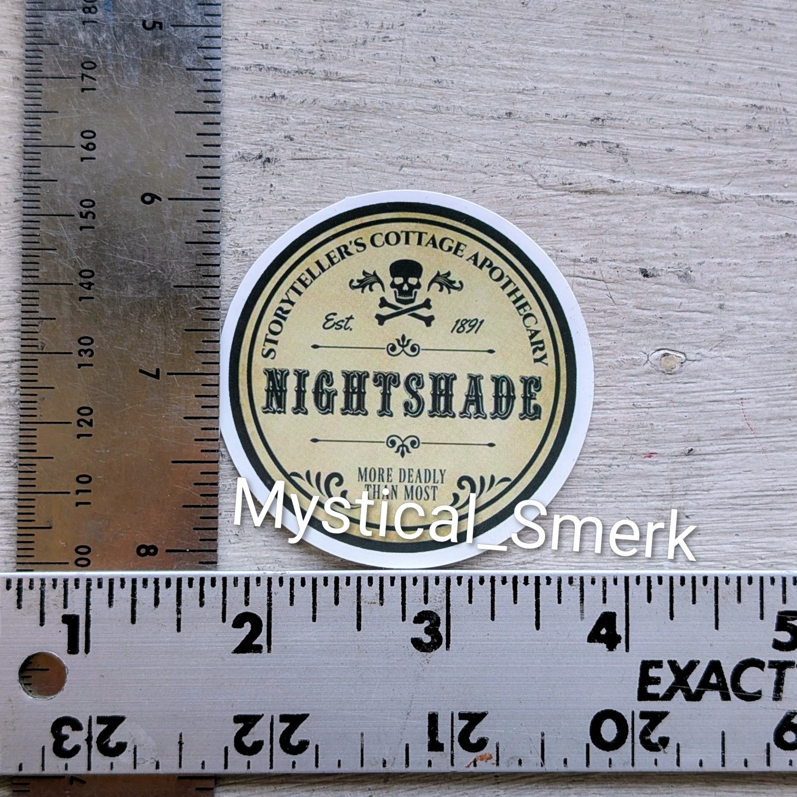 Haunted Active Spirit Negative Witch Magic Potion Poison Label Deadly Nightshade