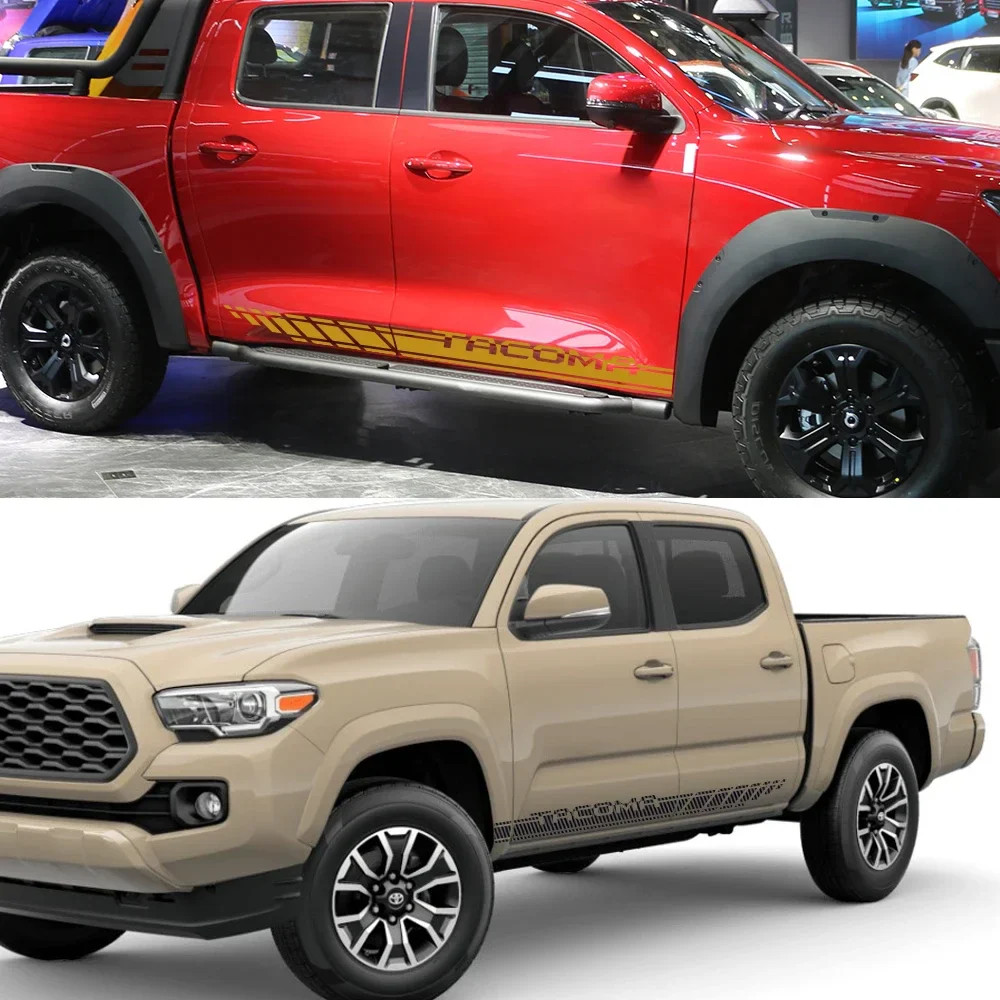 Aftermarket Door Side Stripe Decal for Pickup Trucks | 2-Piece Vinyl Body Graph