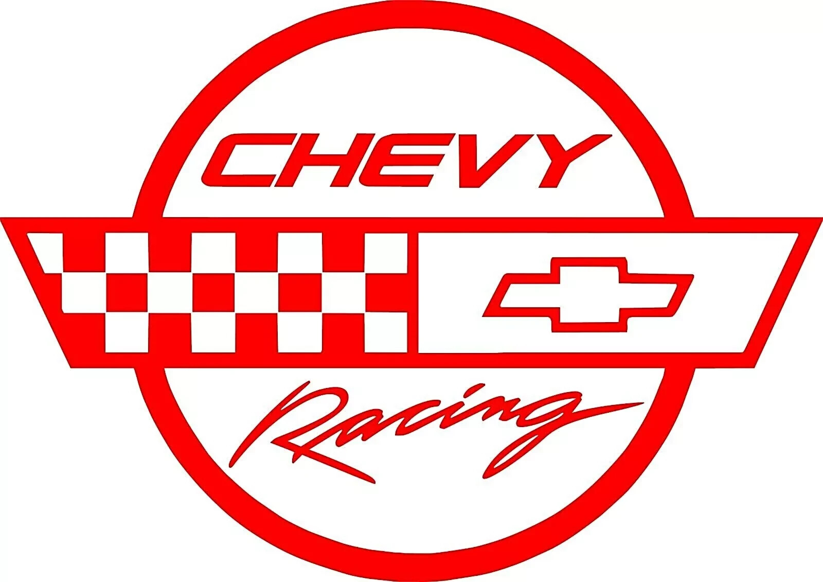 Chevy racing Chevrolet die cut vinyl decal sticker wall window