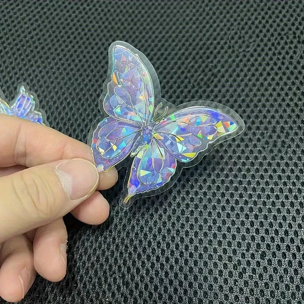 20 Stickers Holographic Butterfly, window clings I For kids rooms, wall deco