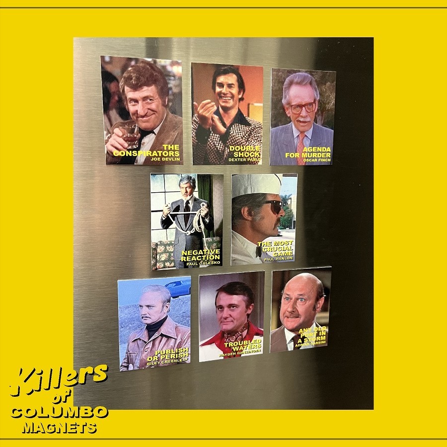 Columbo Villians and Killers Fridge Magnets 2.25" x 3.0" Vintage TV Show