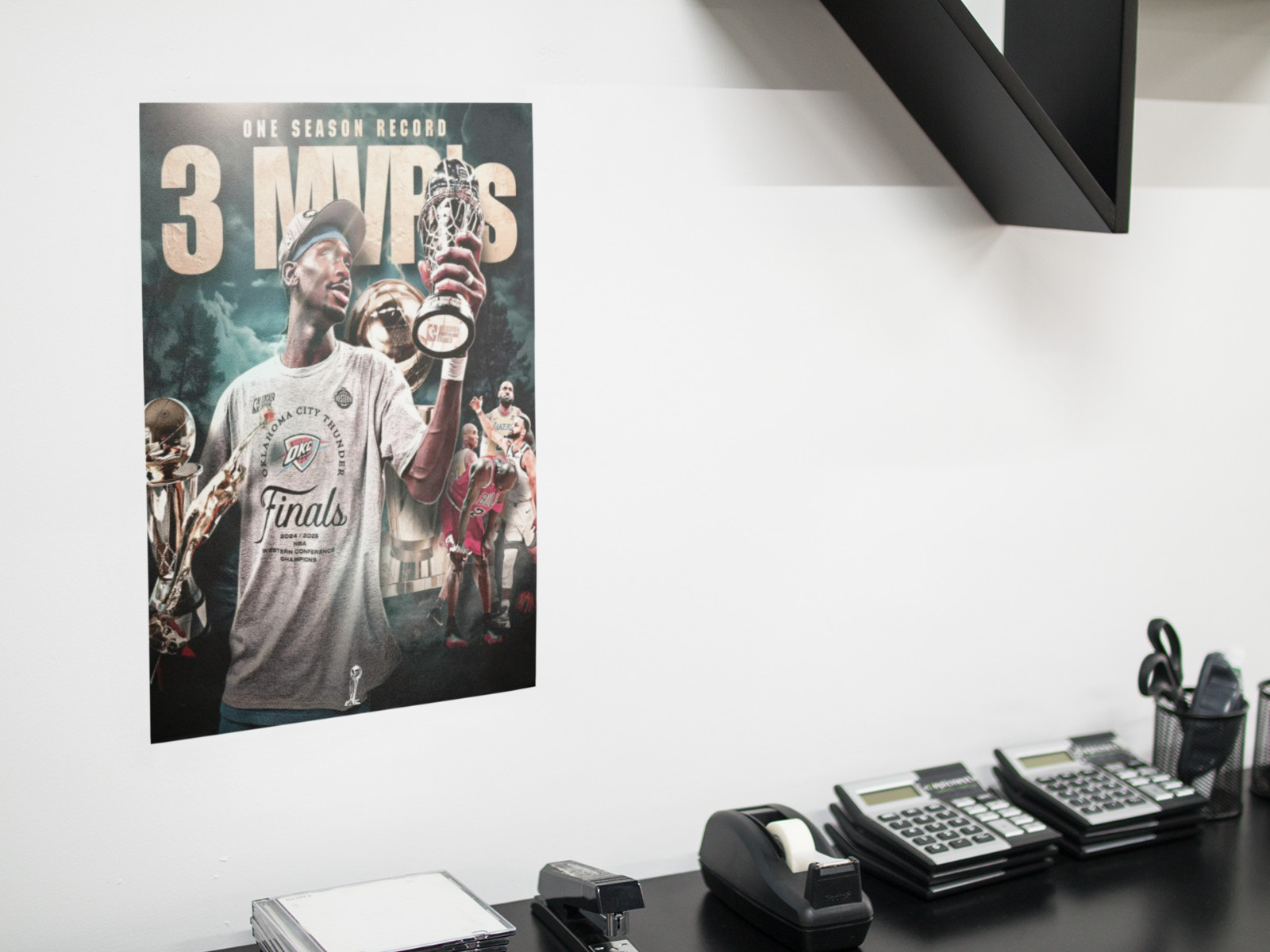 Championship Basketball Star Wall Vinyl Graphic Poster Print Removable Adhesive