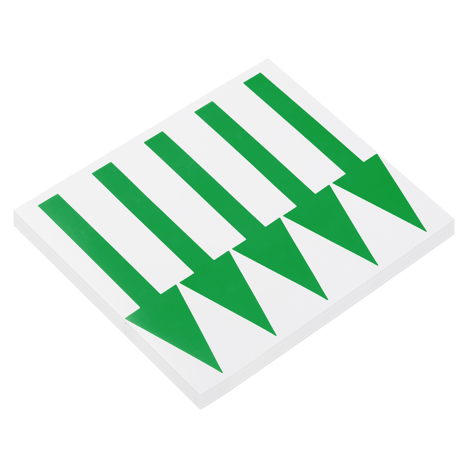Arrow Sticker, (6×1.5 Inch, Green) (40 Pcs), Waterproof Arrow Sign Sticker
