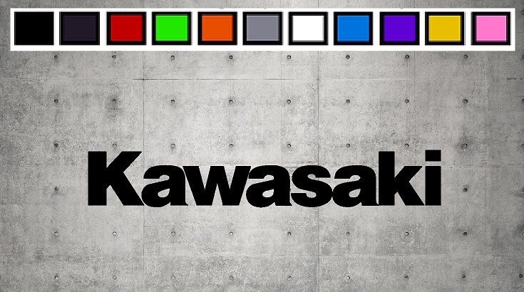 Kawasaki Word LOGO Vinyl Decal Sticker Emblem Car Truck Window 4" 6" 8"