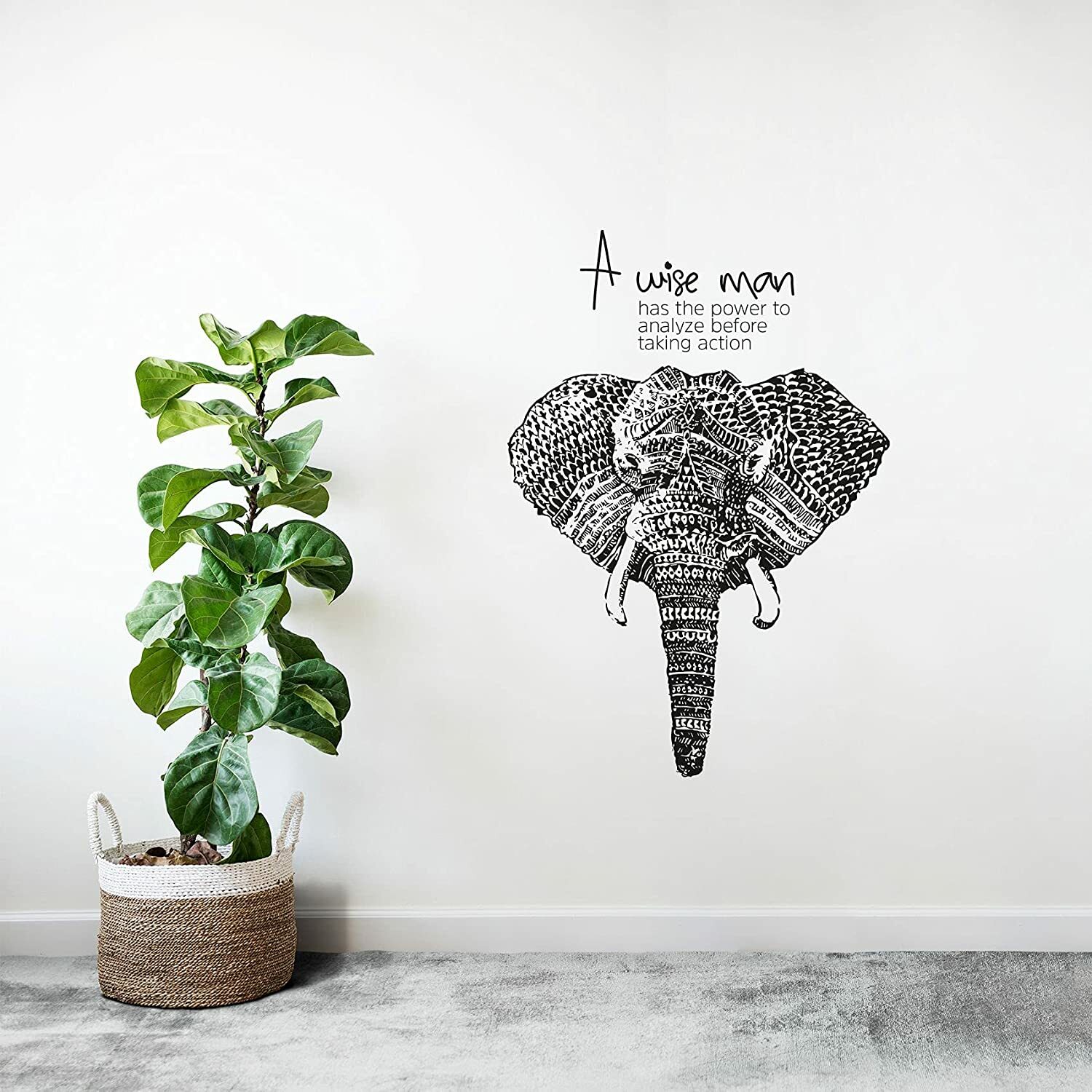 A Wise Man Animal Motivation Quote Vinyl Art Sticker For Home Room Wall Decal