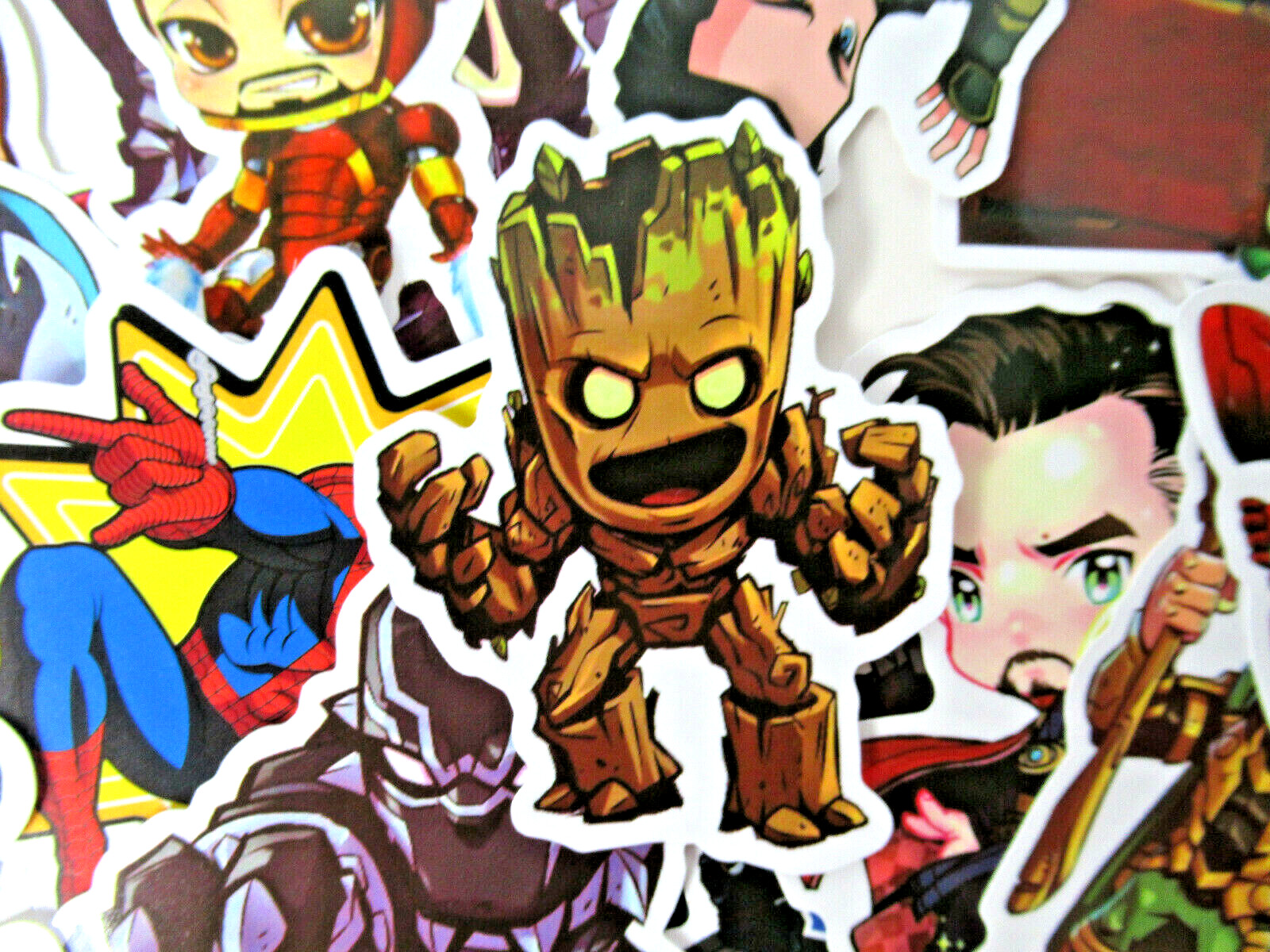 100pc Random DC Marvel Comic Book Superhero Laptop/PC Skateboard Sticker Pack