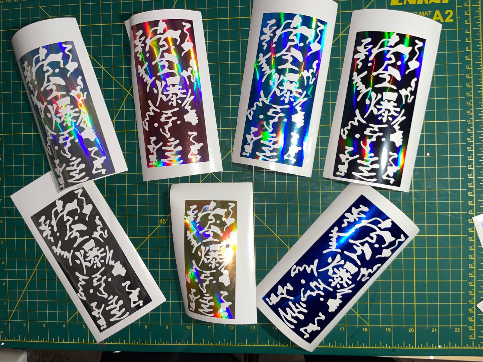 Reflective + Anime Explosive Tags Paperbomb Car Decal STYLE 2, 55+ colors