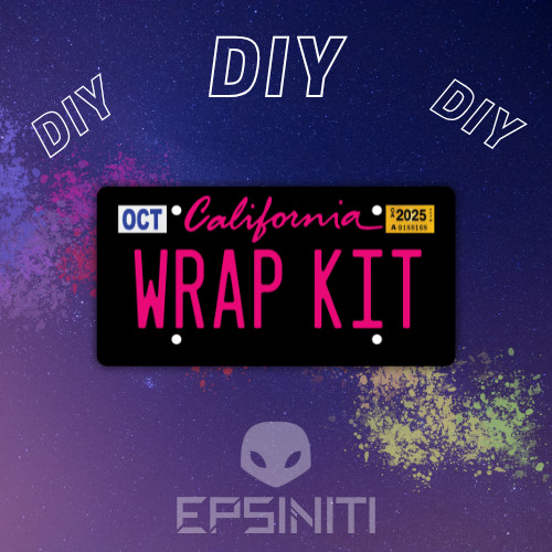 Hot Pink Gloss California Plate Wrap DIY Kit