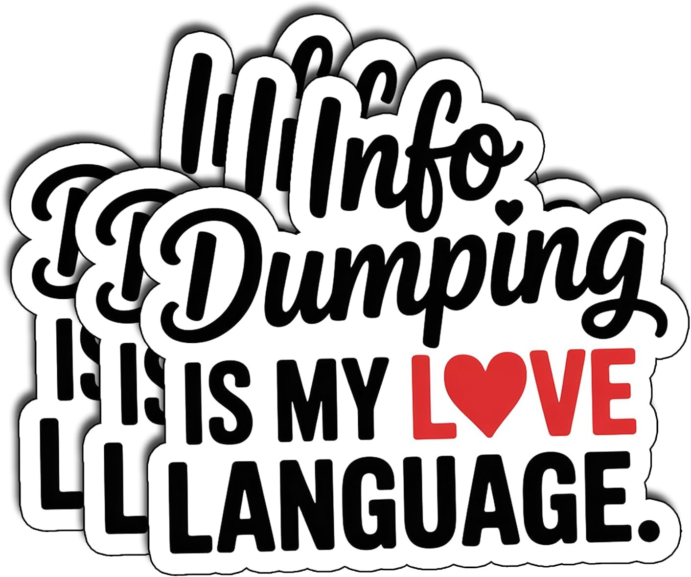3 Pcs Love Language Sticker Set – Waterproof Vinyl Decals, 3” Size