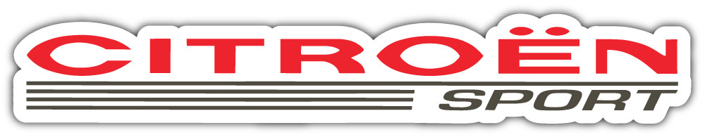 Citroen Sport Logo Sticker Car Bumper Decal – 5", 6" and 8"
