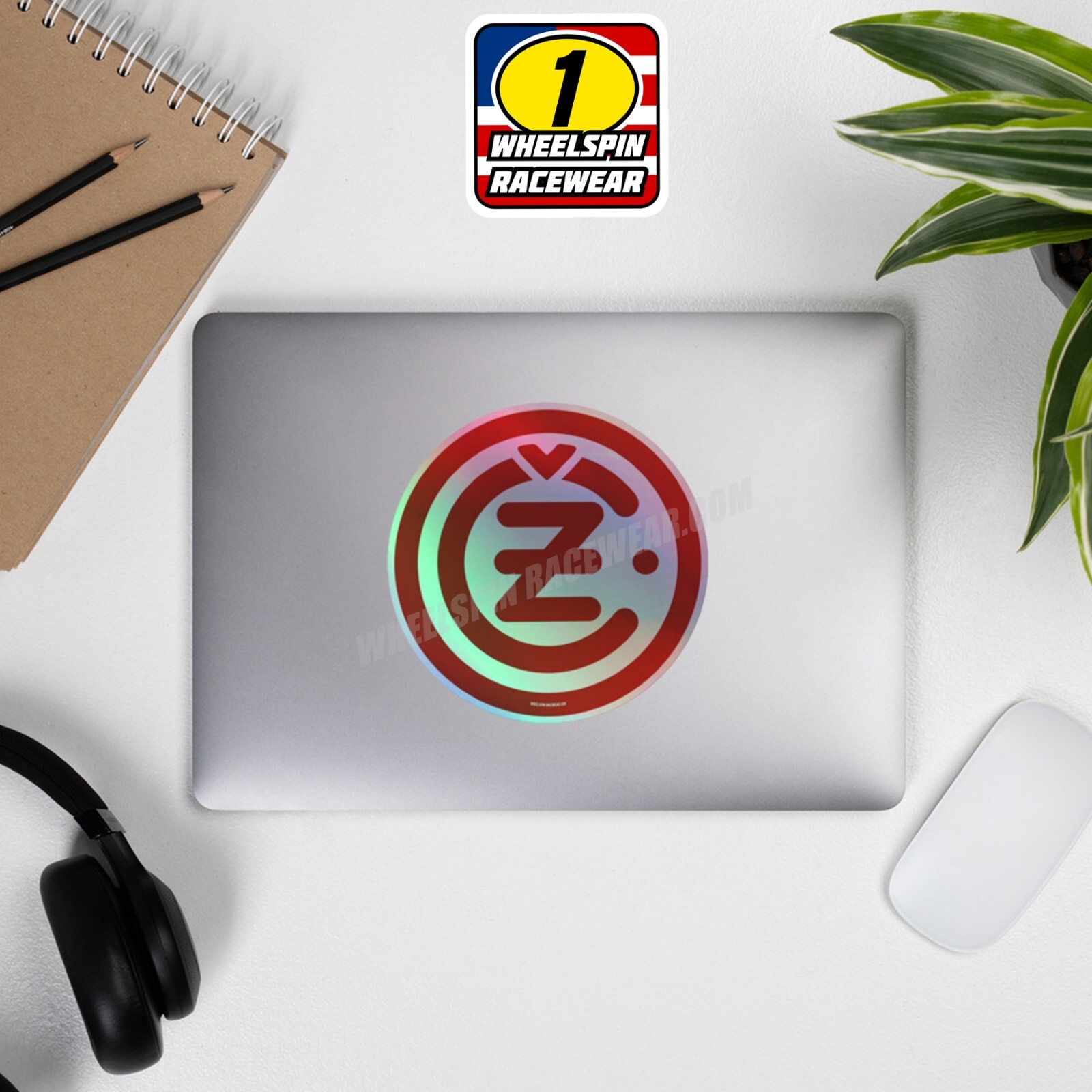 CZ Round RED Logo Holographic Moto Stickers vintage mx motocross