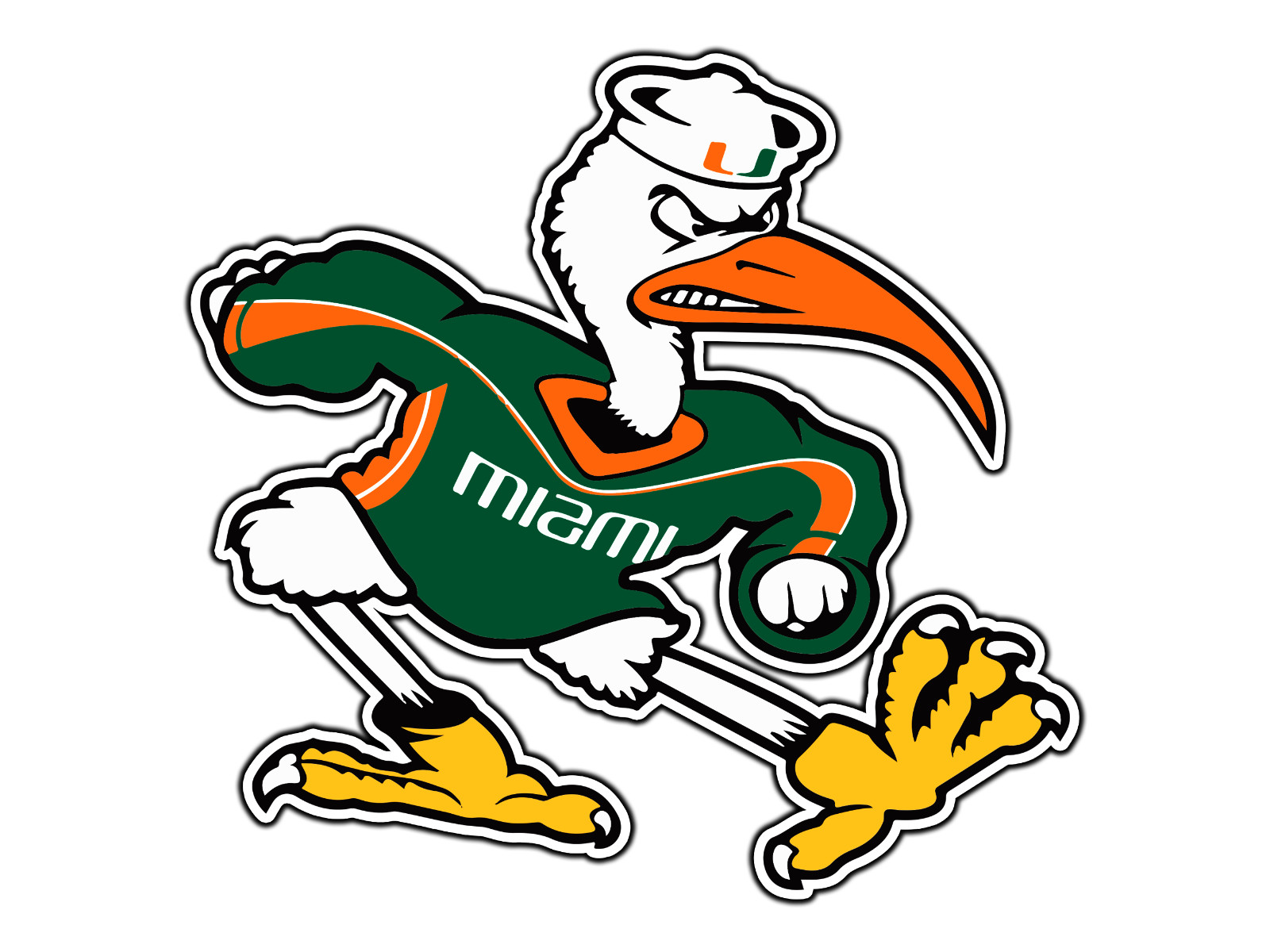 #453 Miami Hurricanes Sebastian Ibis #2 Waterproof Vinyl Sticker Decal Die-Cut