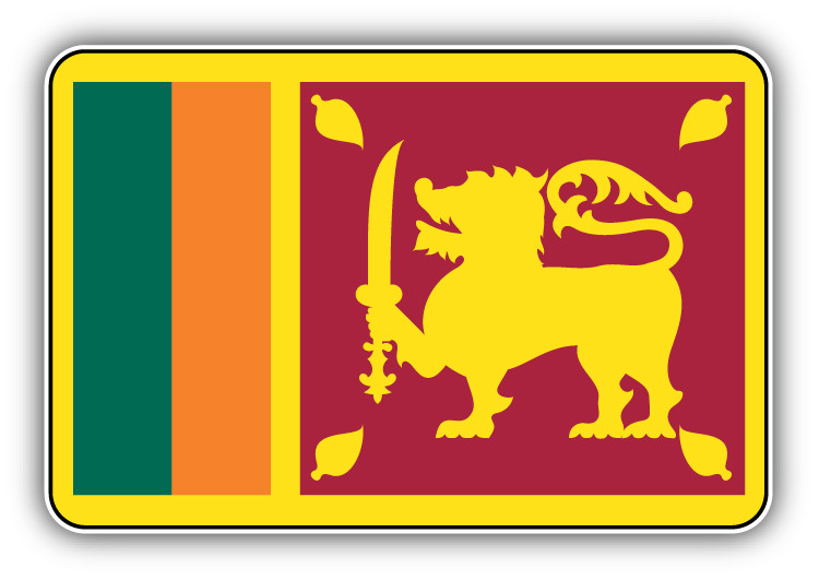 Sri Lanka World Flag Car Bumper Sticker Decal