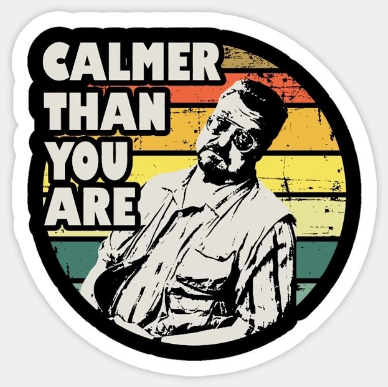 The Big Lebowski ~ 1.5" Vinyl Sticker ~ Walter Sobchak ~ Calmer Than You Are ~