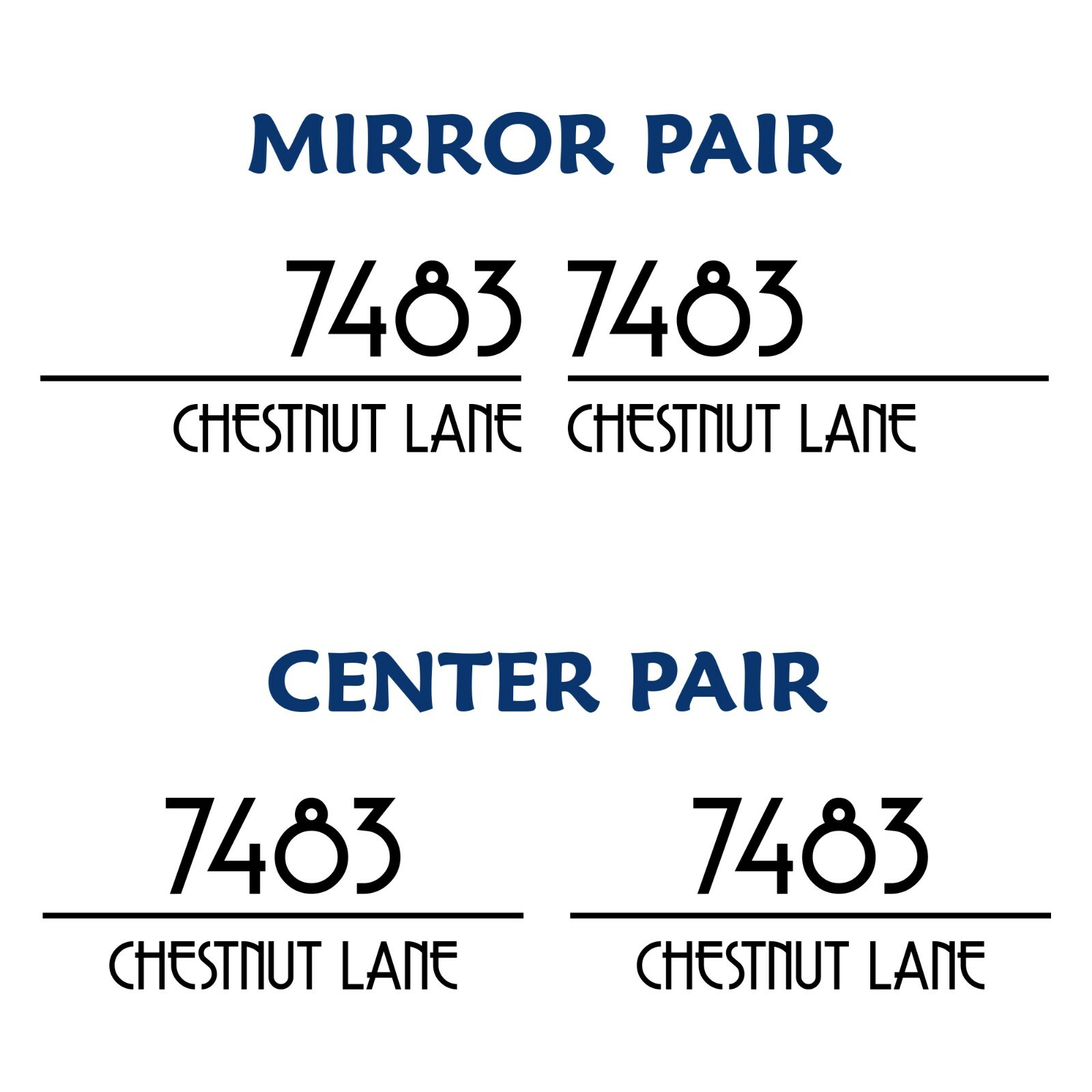 Reflective Address Number & Street Name Decal, Personalized Custom – 1274R
