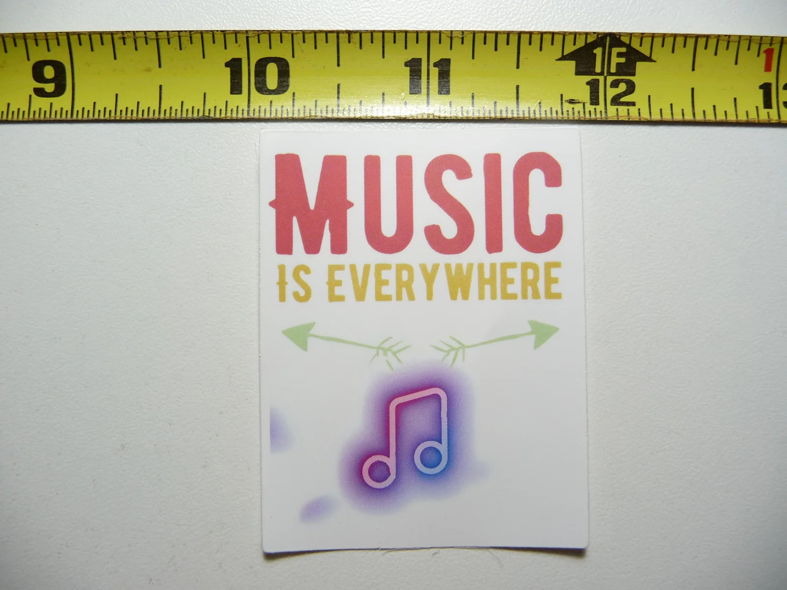 MUSIC IS EVERYWHERE ARROWS SMALL STICKER DECAL BAND SONGS MUSICIAN