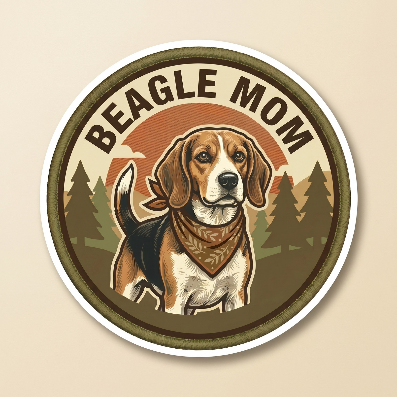 Beagle Mom T-Shirt Beagle Dog Gift Women Graphic Tee Mothers Day Vintage Cute
