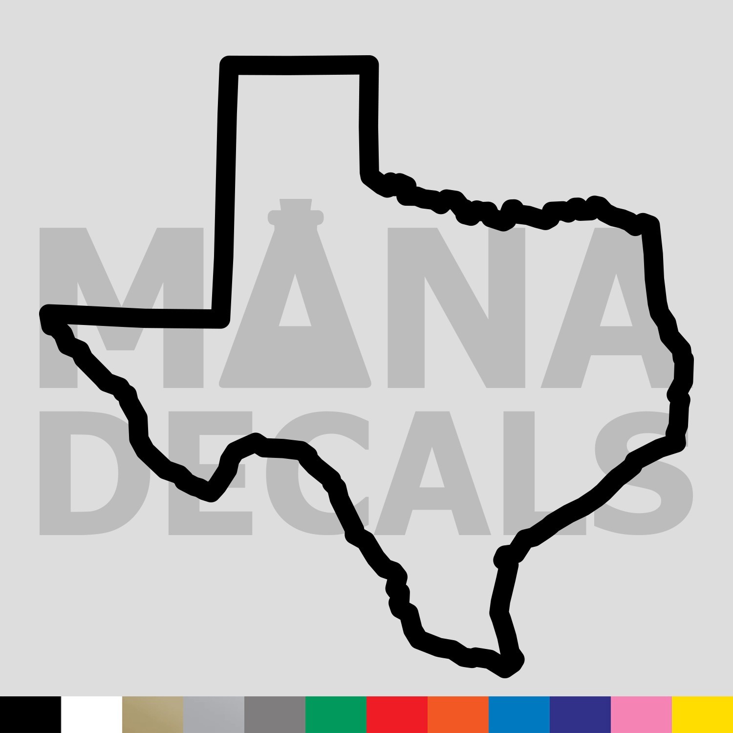 Texas Vinyl Die Cut Decal Sticker – TX State Outline